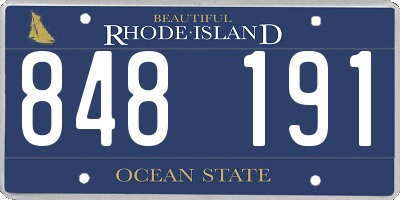 RI license plate 848191