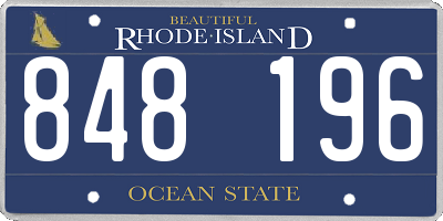 RI license plate 848196