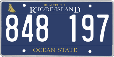 RI license plate 848197