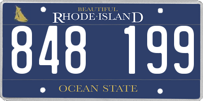 RI license plate 848199