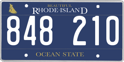 RI license plate 848210
