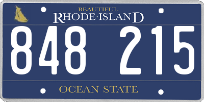 RI license plate 848215