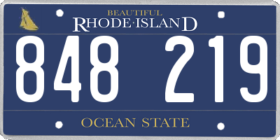 RI license plate 848219
