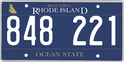 RI license plate 848221