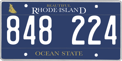 RI license plate 848224