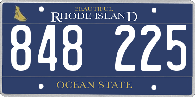 RI license plate 848225
