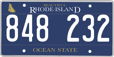 RI license plate 848232