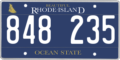 RI license plate 848235
