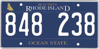 RI license plate 848238