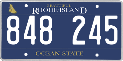 RI license plate 848245