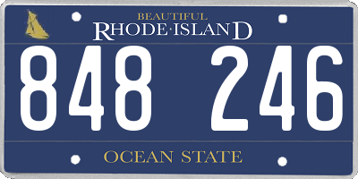 RI license plate 848246