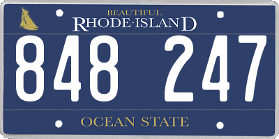 RI license plate 848247