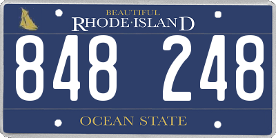 RI license plate 848248