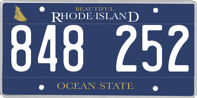 RI license plate 848252