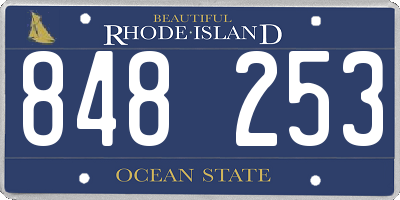 RI license plate 848253