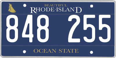 RI license plate 848255