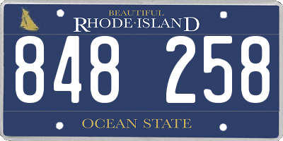 RI license plate 848258