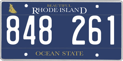 RI license plate 848261