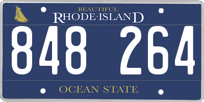 RI license plate 848264