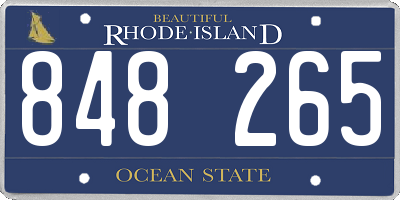 RI license plate 848265