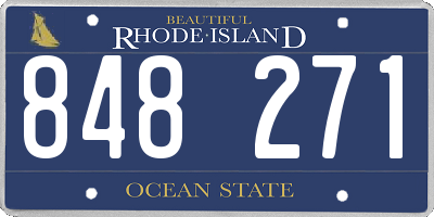 RI license plate 848271
