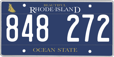 RI license plate 848272