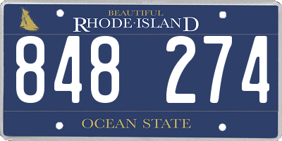 RI license plate 848274