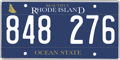 RI license plate 848276