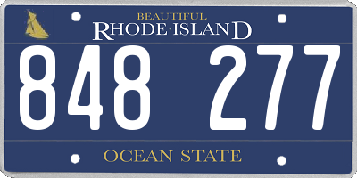 RI license plate 848277
