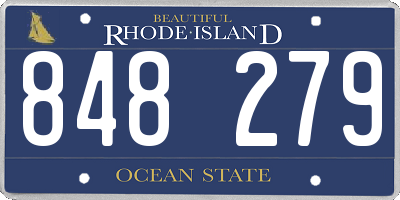 RI license plate 848279