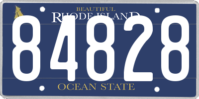 RI license plate 84828