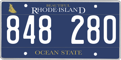 RI license plate 848280