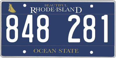 RI license plate 848281