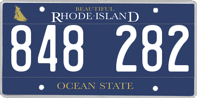 RI license plate 848282