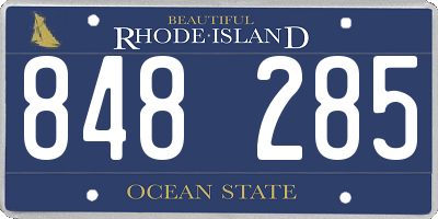 RI license plate 848285