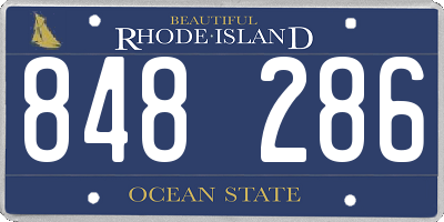 RI license plate 848286