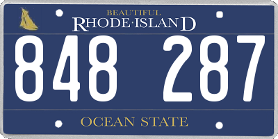 RI license plate 848287