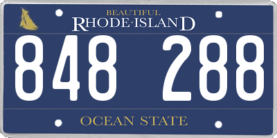 RI license plate 848288