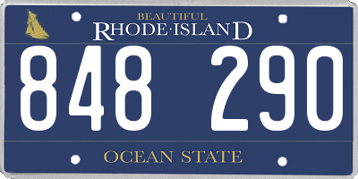 RI license plate 848290