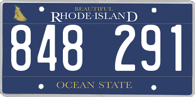 RI license plate 848291
