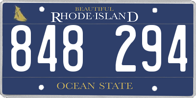 RI license plate 848294
