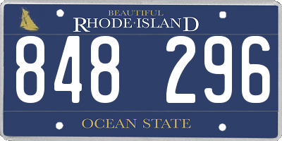 RI license plate 848296