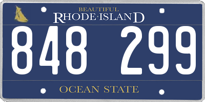 RI license plate 848299