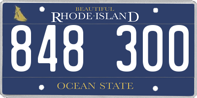 RI license plate 848300