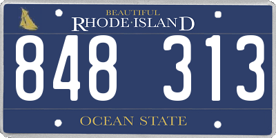 RI license plate 848313