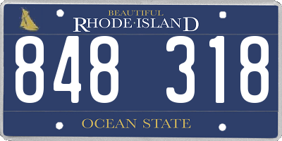 RI license plate 848318