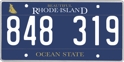 RI license plate 848319