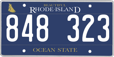 RI license plate 848323