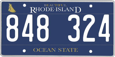 RI license plate 848324