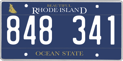 RI license plate 848341